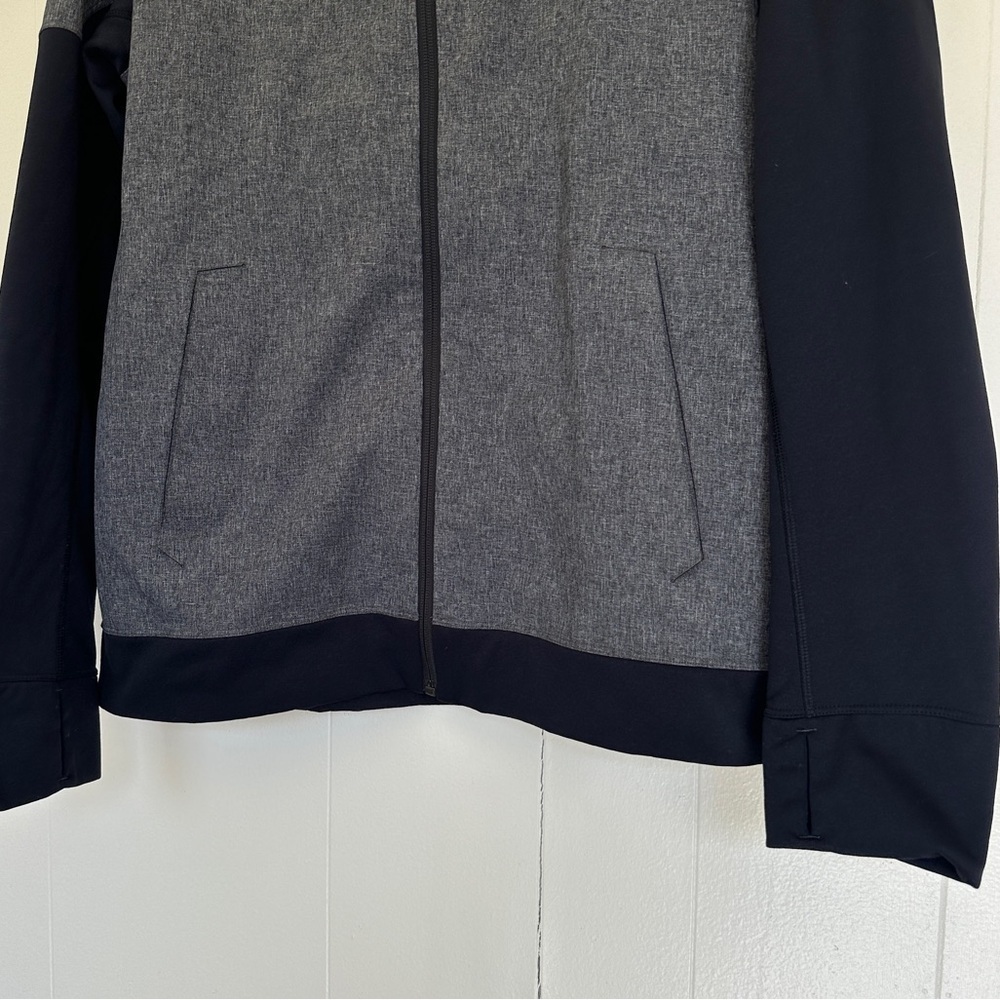 NORTH FACE Large Hooded Kilowatt Black Gray Lightweight Jacket Small - Picture 3 of 7